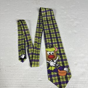 Hasbro Mr Potato‎ Head Golf Men's Neck Tie Plaid By Ralph Marlin